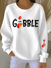 Women's Gobble Gobble Thanksgiving Casual Sweatshirt