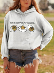 Women's You Know Why I'm Here Deviled Eggs Thanksgiving Hoodie