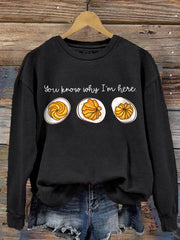 Women's You Know Why I'm Here Deviled Eggs Thanksgiving sweatshirt
