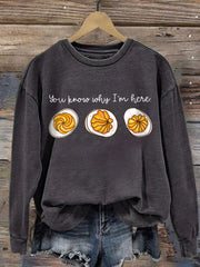 Women's You Know Why I'm Here Deviled Eggs Thanksgiving sweatshirt