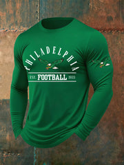 Men's Philadelphia Football Fans Lovers Gameday Casual Long Sleeve T-Shirt