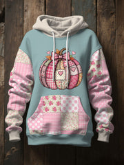 Women's Thanksgiving Art Pumpkin Printed Sweatshirt
