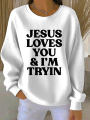 Women's Thanksgiving Print Casual Sweatshirt