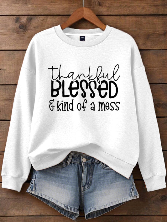 Women's Thanksgiving Print Sweatshirt