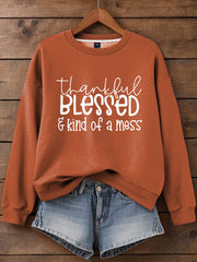 Women's Thanksgiving Print Sweatshirt