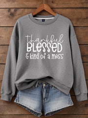 Women's Thanksgiving Print Sweatshirt