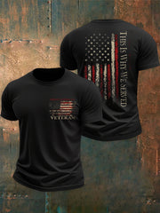 Men's Proud American Veteran short sleeves t-shirt
