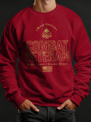 Men's Veterans Day Print Crew Neck Sweatshirt