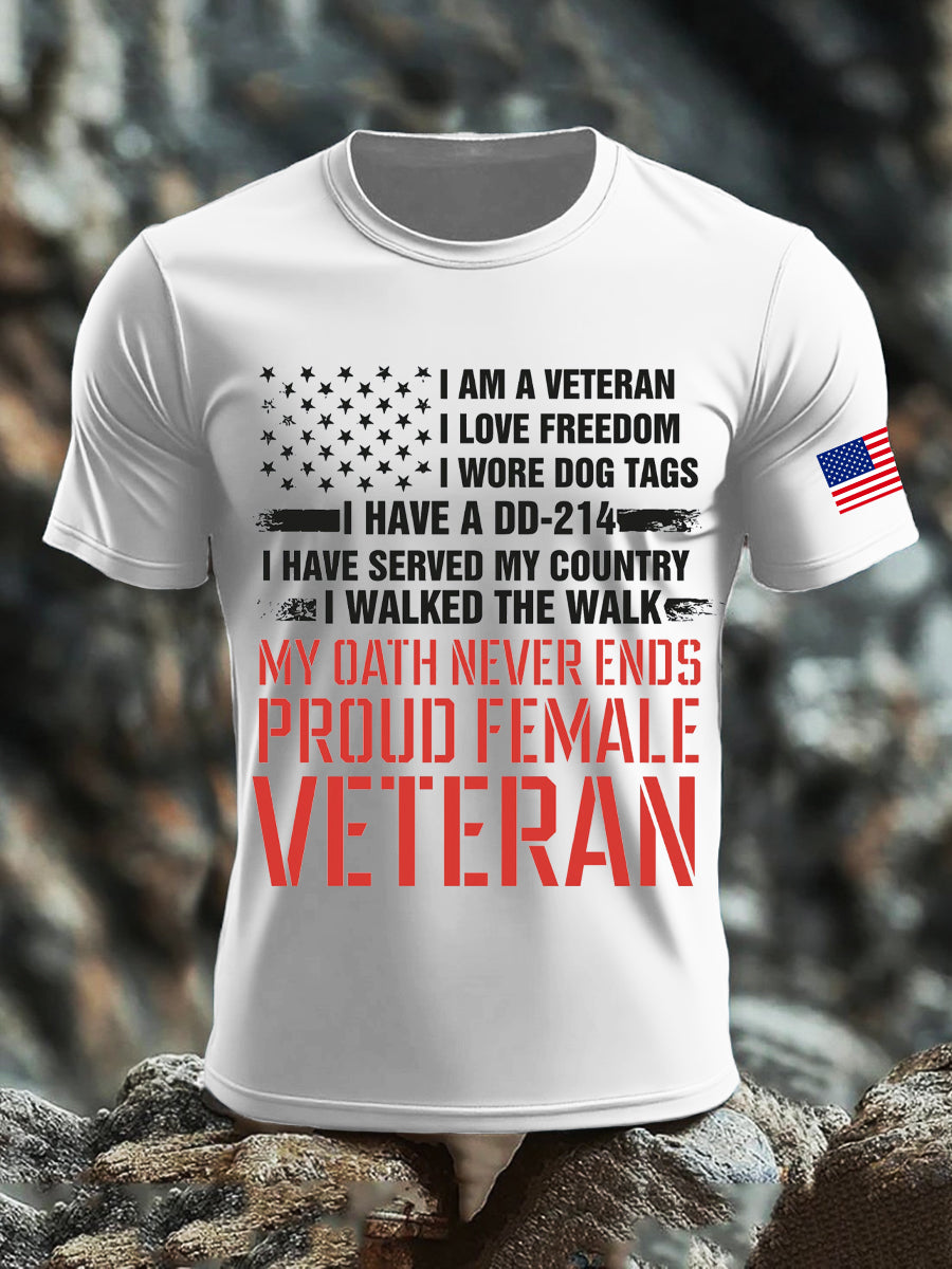 Men's Veterans Day Printed T-shirt