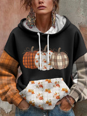 Women's Thanksgiving Autumn Pumpkin Printed Hoodie