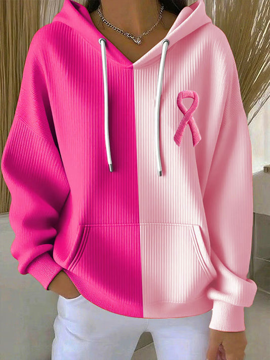 Women's breast cancer awareness pink ribbon hoodies