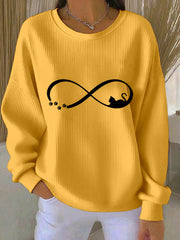 Women's Cat Art Print Sweatshirt