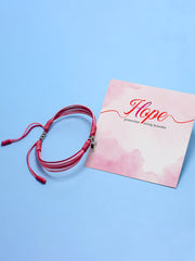 Women's Breast Cancer Pink Ribbon Adjustable Bracelet