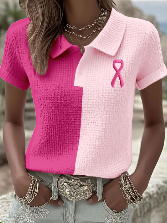 Women's Breast Cancer Awareness Pink Ribbon Tops