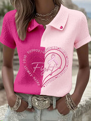 Women's Breast Cancer Awareness Fight Hope Support Believe Tops