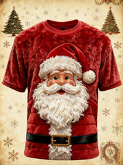 Men's Christmas Santa Claus Art  Short Sleeve T-shirt
