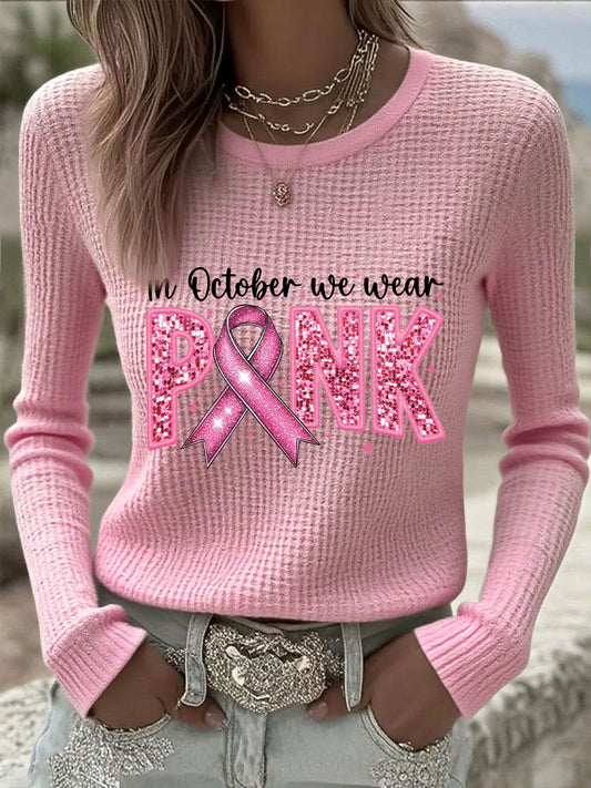 Women's 'In October We Wear Pink' Breast Cancer Awareness Tops