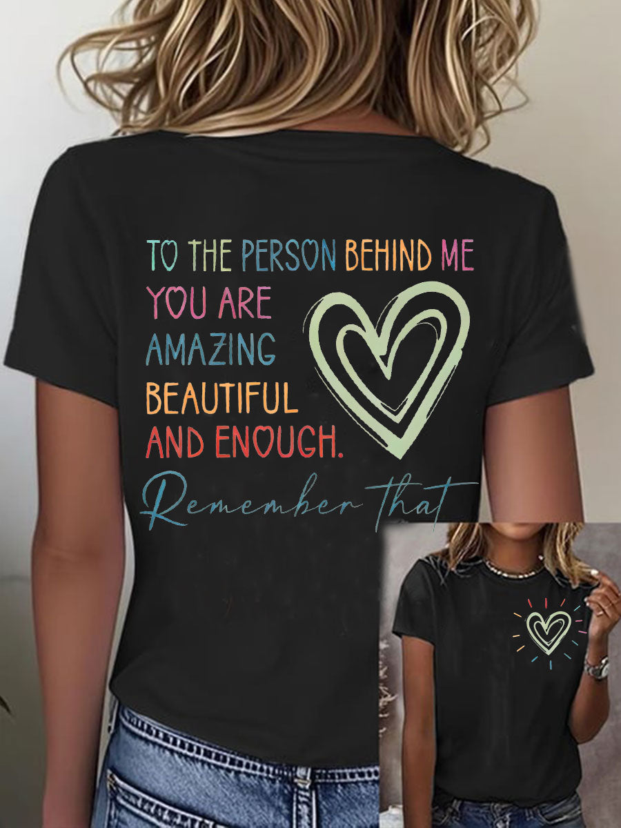 Women's Dear Person Behind Me Short Sleeve T-Shirt