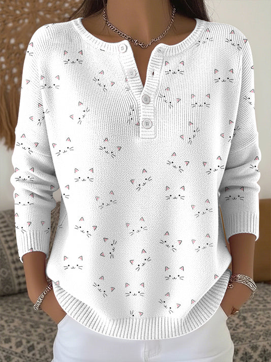 Women's Animal Print Knit Top