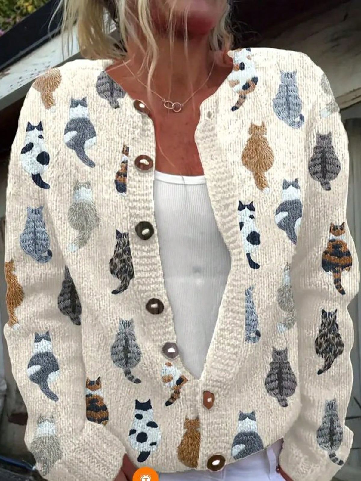 Women's Animal Print Cardigan Sweater