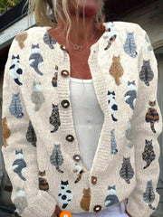 Women's Animal Print Cardigan Sweater