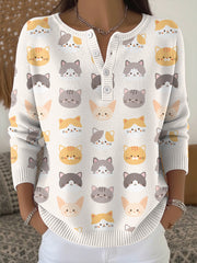 Women's Animal Print Knit Top