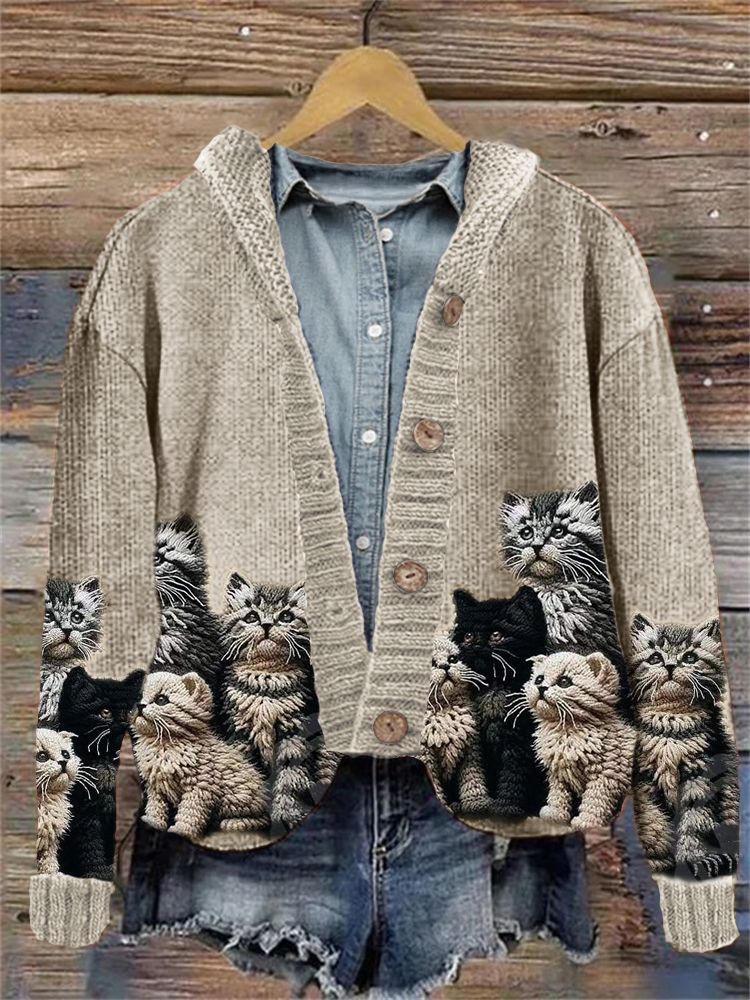 Women's Animal Print Cardigan Sweater
