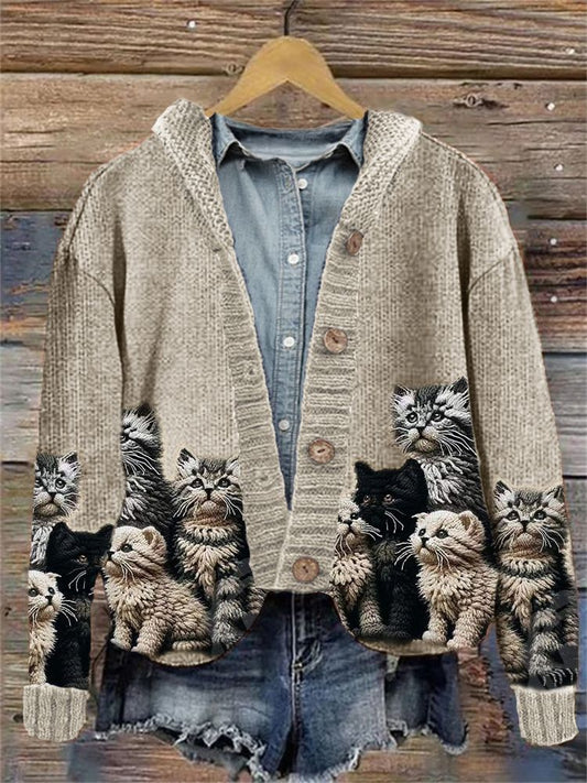 Women's Animal Print Cardigan Sweater