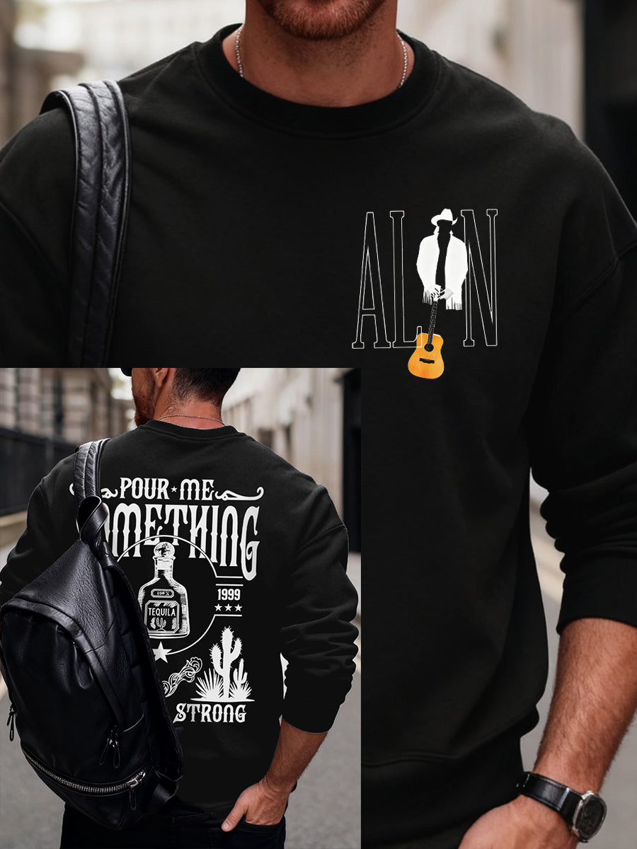 Men's Last Call Country Music Fan Print sweater