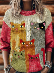 Women's Cat Knitted Sweater