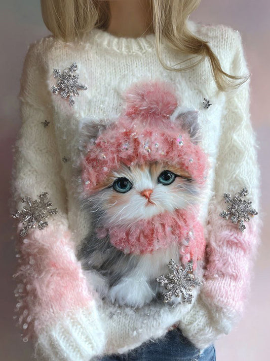 Women's Cat Knitted Sweater