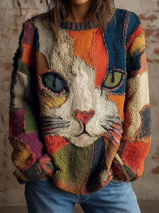 Women's Fashion Art Cat tops