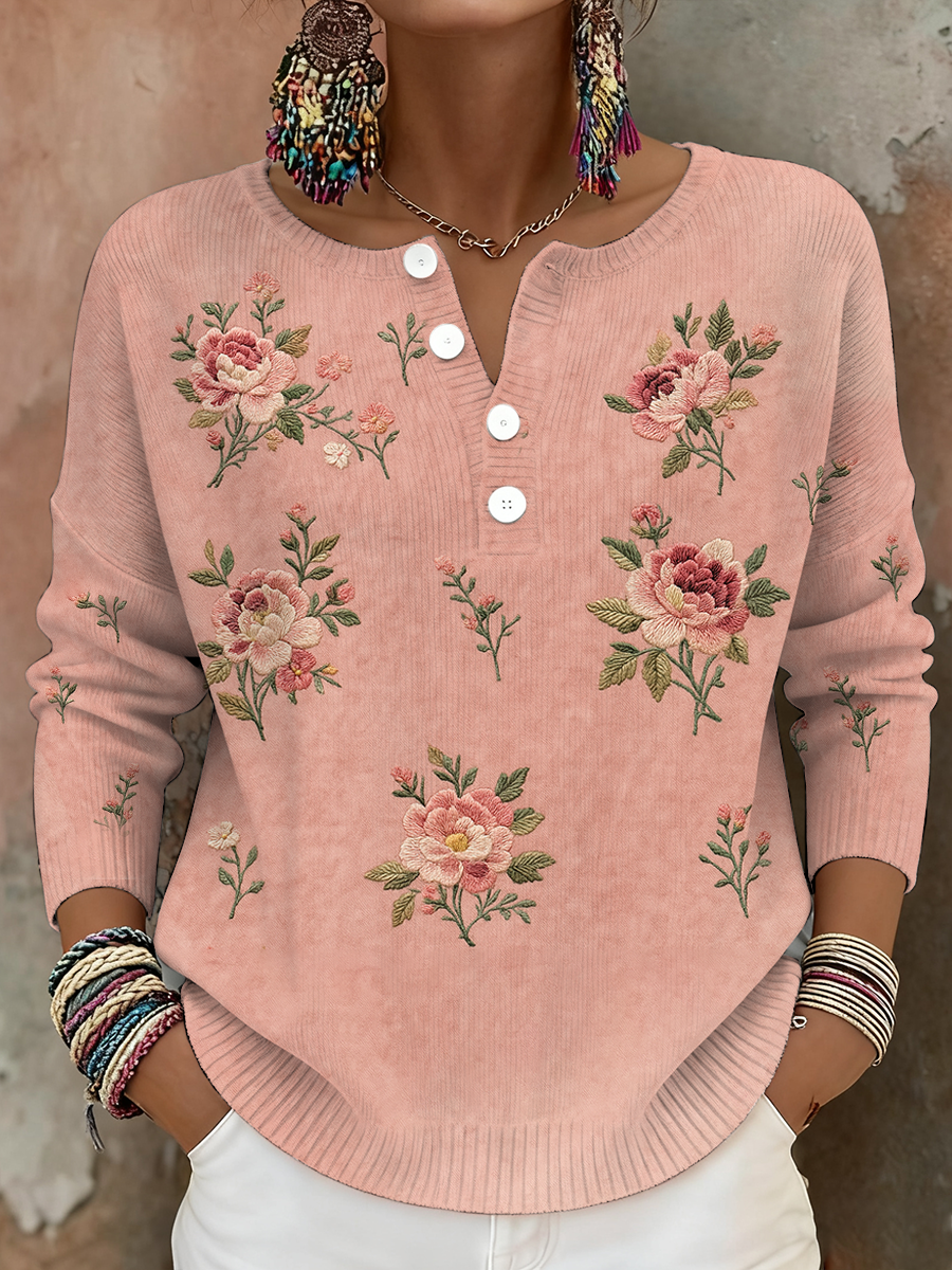 Women's Breast Cancer Awareness Floral Art Printed Tops