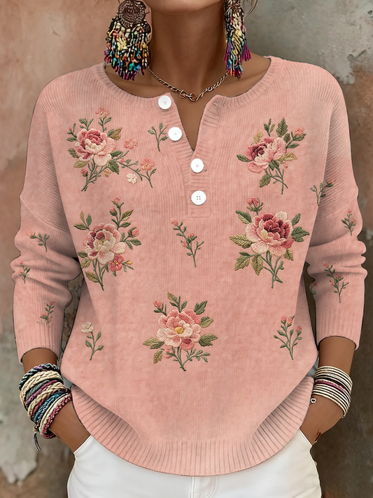 Women's Breast Cancer Awareness Floral Art Printed Tops