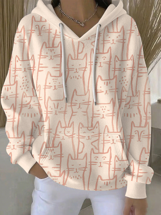 Women's Animal Print Casual Hoodie