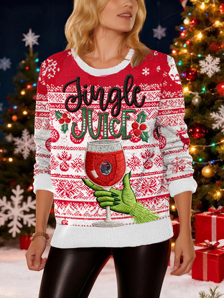 Women's Christmas Jingle Juice Print Sweatshirt