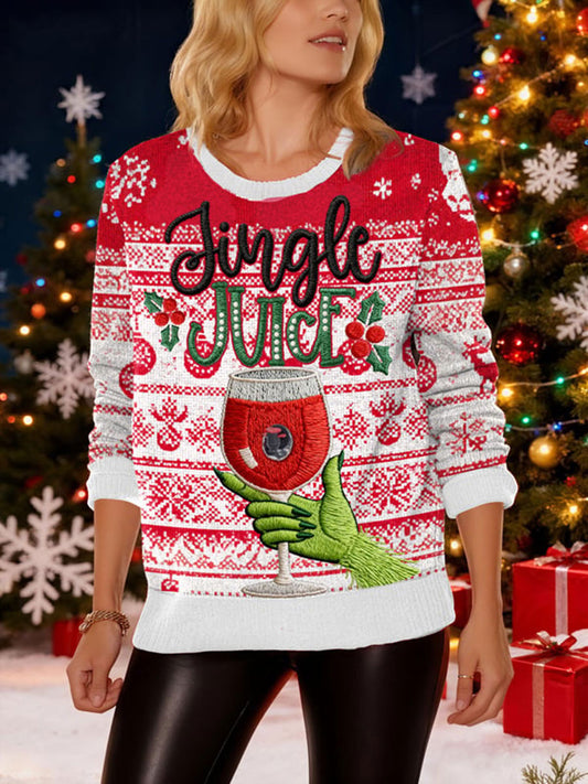 Women's Christmas Jingle Juice Print Sweatshirt