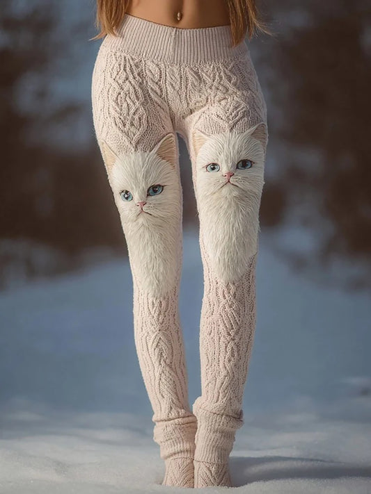 Women's Cat Art Print bottoms