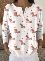 Women's Animal Print Knit Top