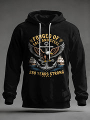 Men's Navy 250th Anniversary Printed Drop-Shoulder Hoodie