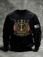 Men's Navy Printed Sweatshirt