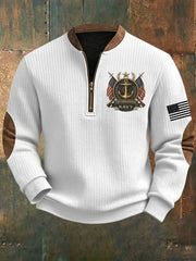 Men's Navy Printed Sweatshirt