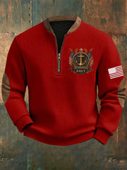 Men's Navy Printed Sweatshirt