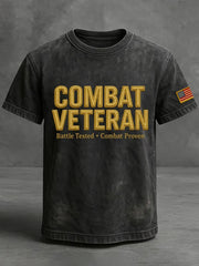 Men's Casual Veteran Print Tee