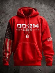 Men's Men's Veteran Print Casual Hoodie