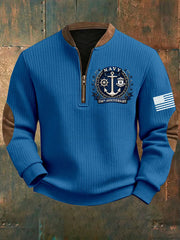 Men's Navy 250th Anniversary Printed Sweatshirt