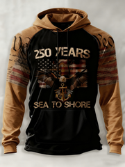 Men's Navy 250th Anniversary Printed Hoodie