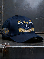 Unisex Navy 250th Anniversary Printed Hat