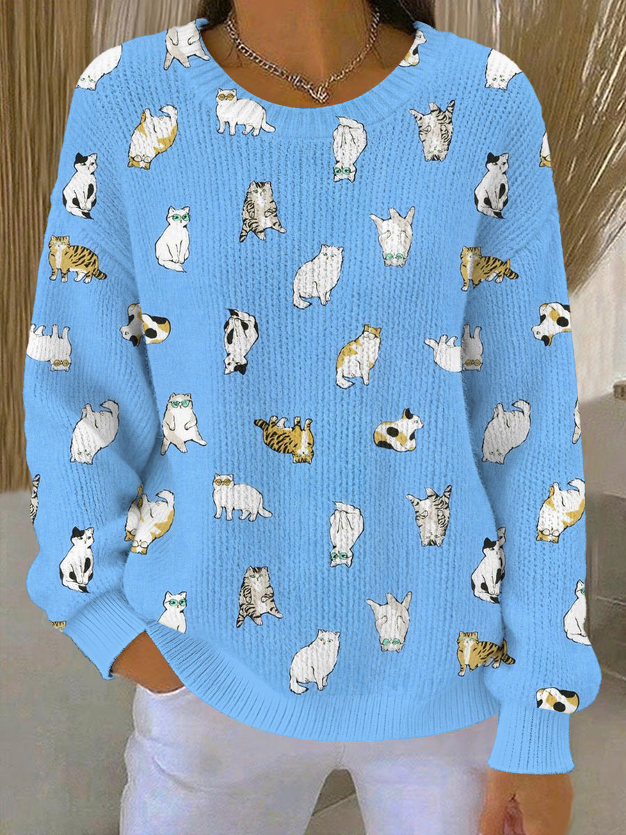 Women's Cute Animal Pattern Cozy Knitted Sweater