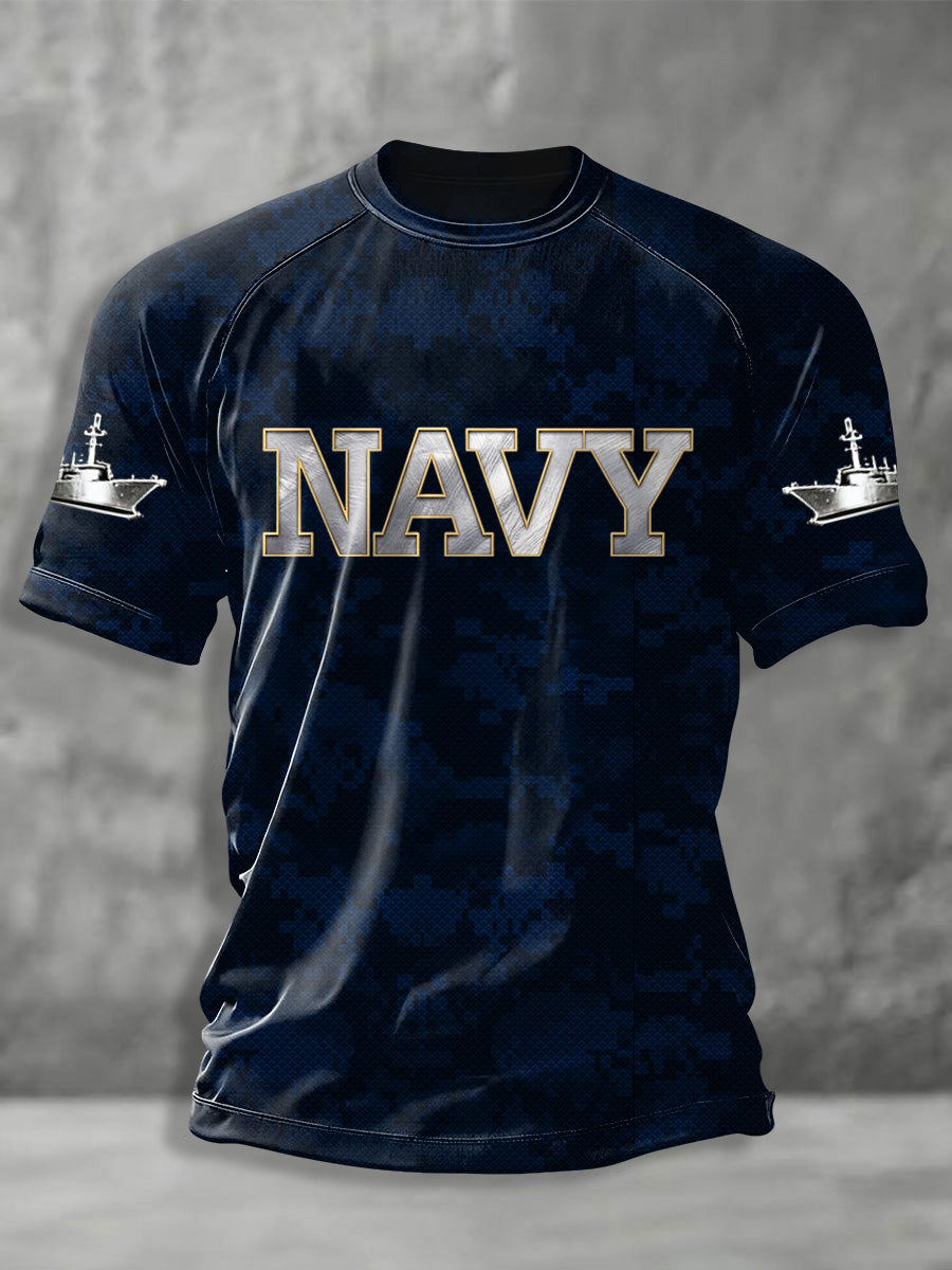 Men's Navy 250th Anniversary Printed short sleeve t-shirt
